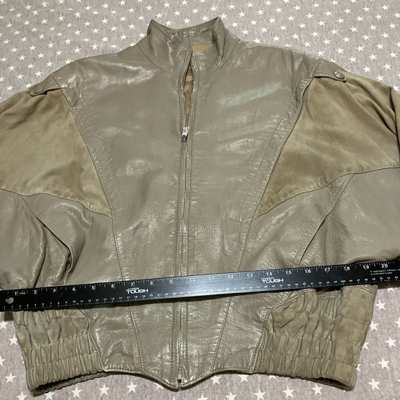 Verra Pelle Genu Leather Jacket Women’s 40 Brown Two Tone Full Zip 80’s Vintage - Picture 5 of 10